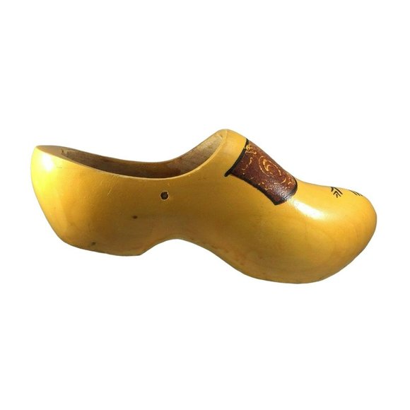 Old Vintage Dutch Wooden Shoes Hand Carved Hand Painted Clogs Holland 24.5 cm 38 - Picture 2 of 12